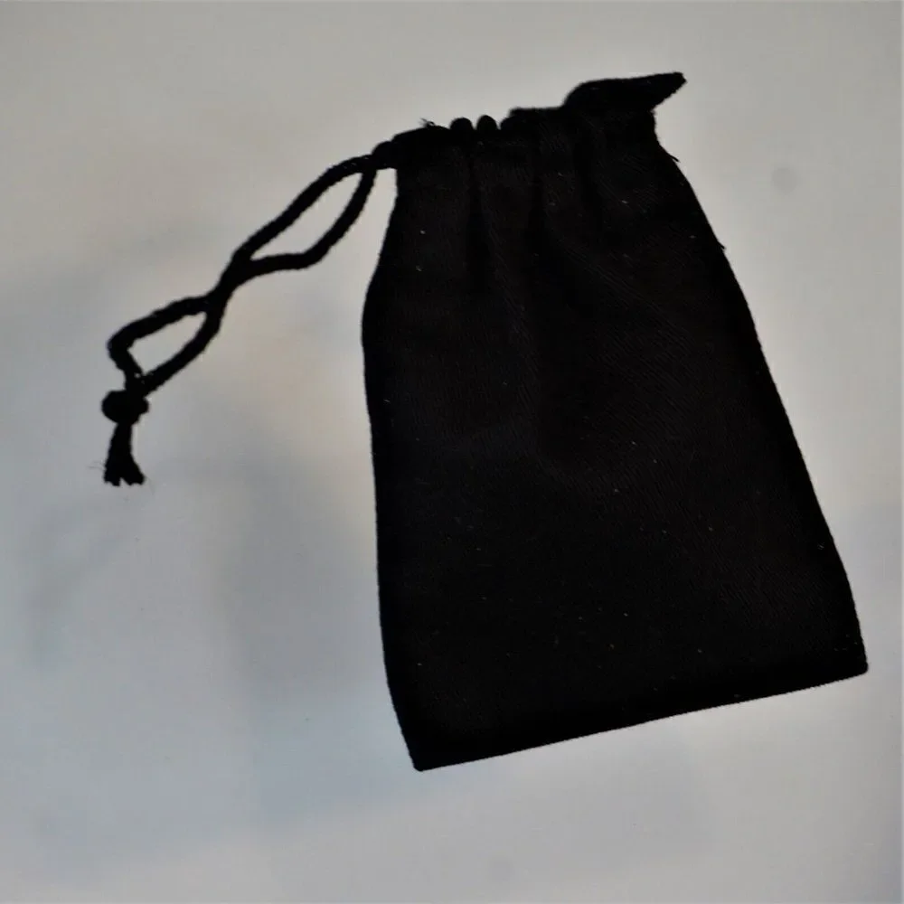 Eves Addiction Vintage Dust Bag Jewelry Storage Black Velour Drawstring